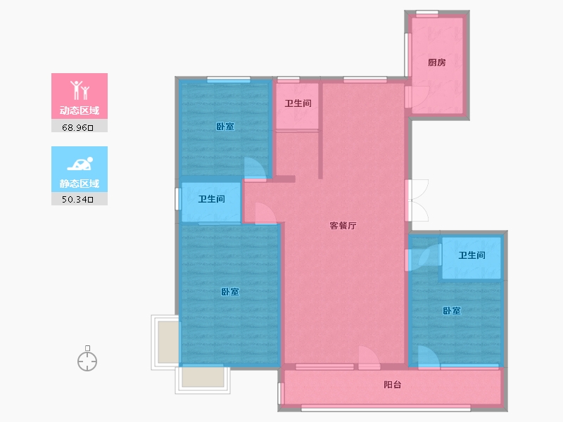 河北省-保定市-中山瑞府-111.00-户型库-动静分区