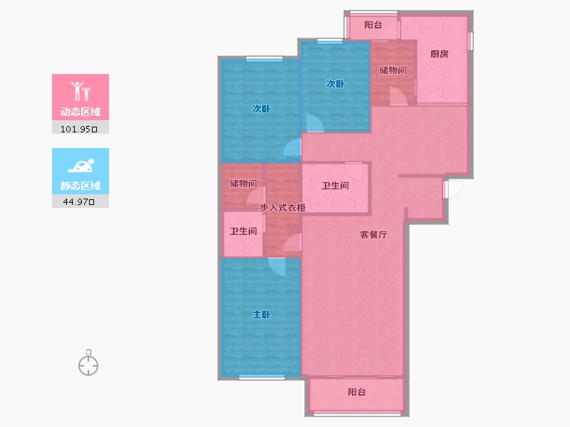 北京-北京市-远大园五区-171.00-户型库-动静分区