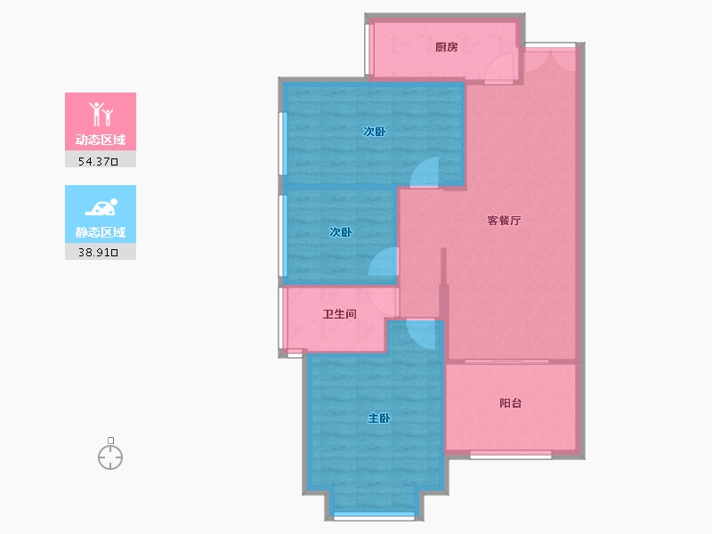 广东省-深圳市-绿景公馆1866-80.00-户型库-动静分区