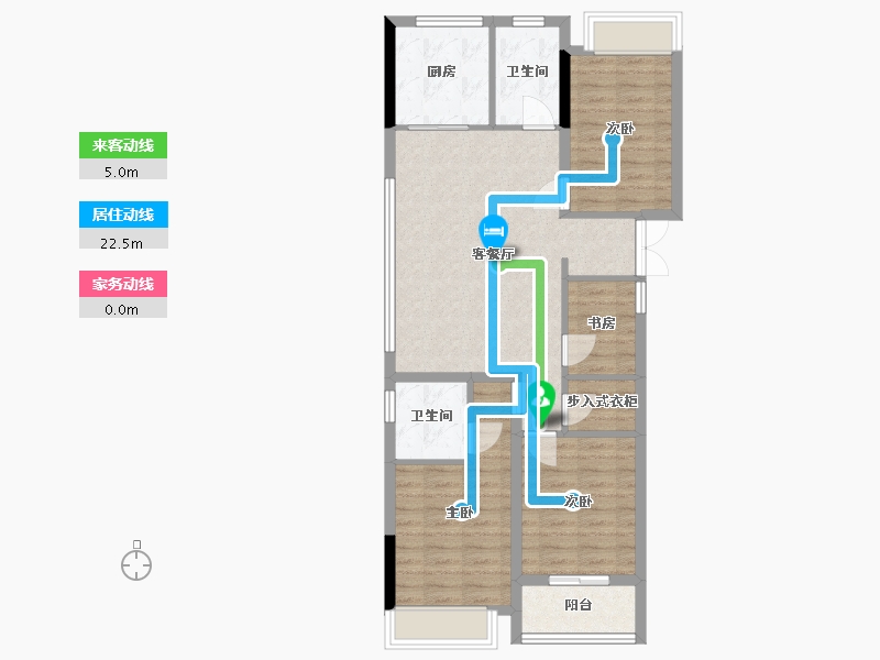 浙江省-台州市-绿城·宁江明月-93.53-户型库-动静线