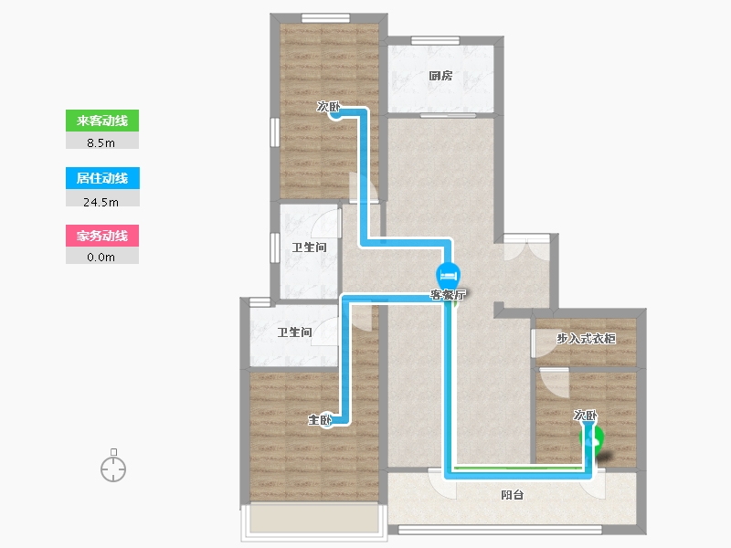 山东省-潍坊市-绿城蘭园-102.73-户型库-动静线