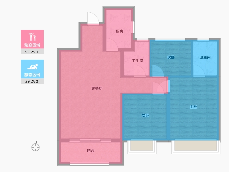 山东省-德州市-瑞华新都汇-83.00-户型库-动静分区