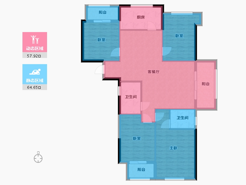 福建省-福州市-名城紫金轩-111.00-户型库-动静分区