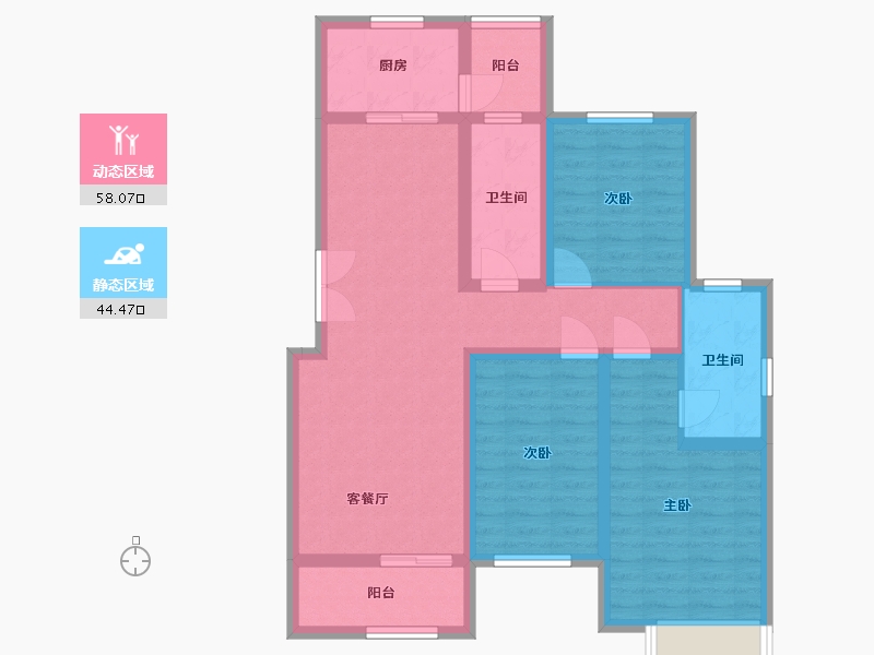 浙江省-湖州市-东湖金悦-99.23-户型库-动静分区