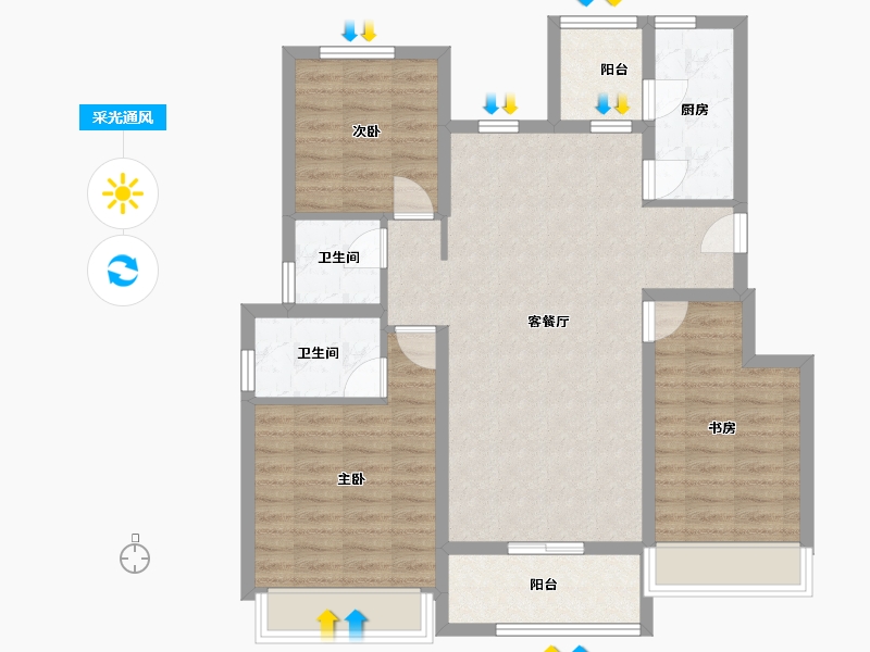 四川省-成都市-洺悦-97.12-户型库-采光通风