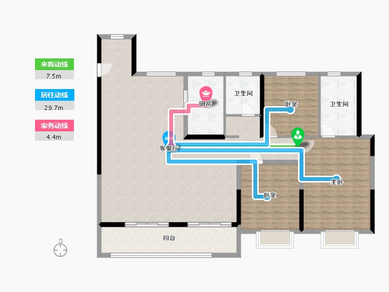 浙江省-金华市-都会文澜-150.00-户型库-动静线