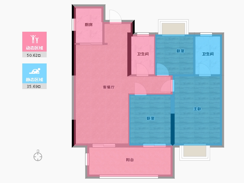 江西省-南昌市-联发悦禧府-77.57-户型库-动静分区