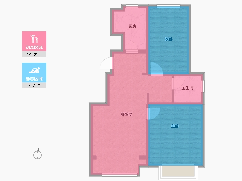 天津-天津市-万科生态之光-66.00-户型库-动静分区