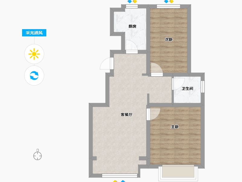 天津-天津市-万科生态之光-66.00-户型库-采光通风