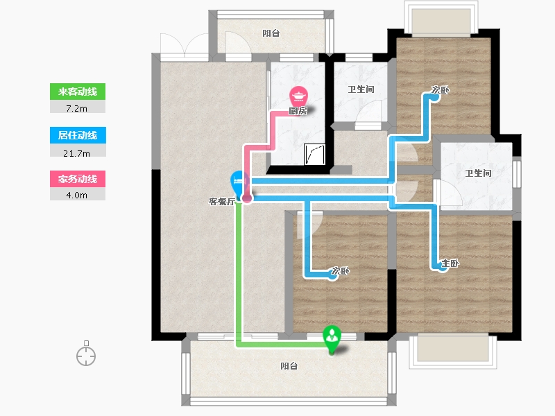 湖北省-宜昌市-吾悦华府-92.43-户型库-动静线