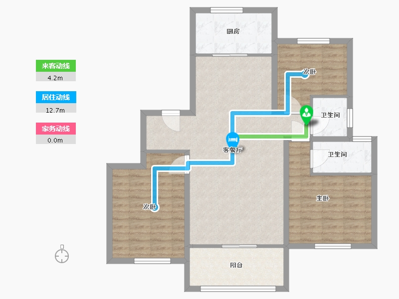 河北省-邯郸市-恒基绿城-95.00-户型库-动静线