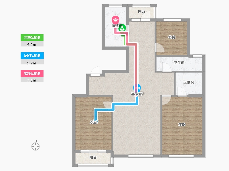 辽宁省-抚顺市-君悦国际城-西区-112.00-户型库-动静线