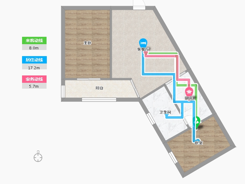 上海-上海市-逸翠公馆-52.30-户型库-动静线