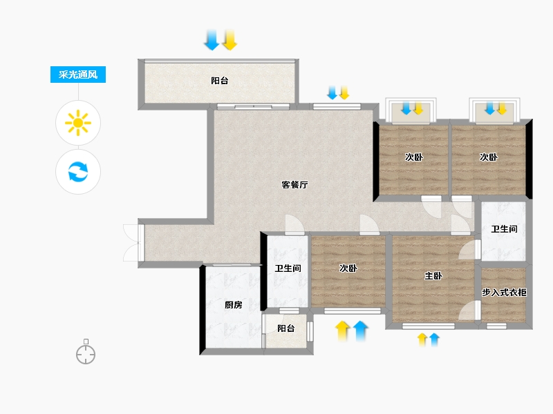 贵州省-贵阳市-广大城-118.76-户型库-采光通风