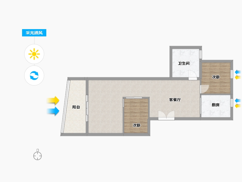 江苏省-苏州市-浦园-80.00-户型库-采光通风