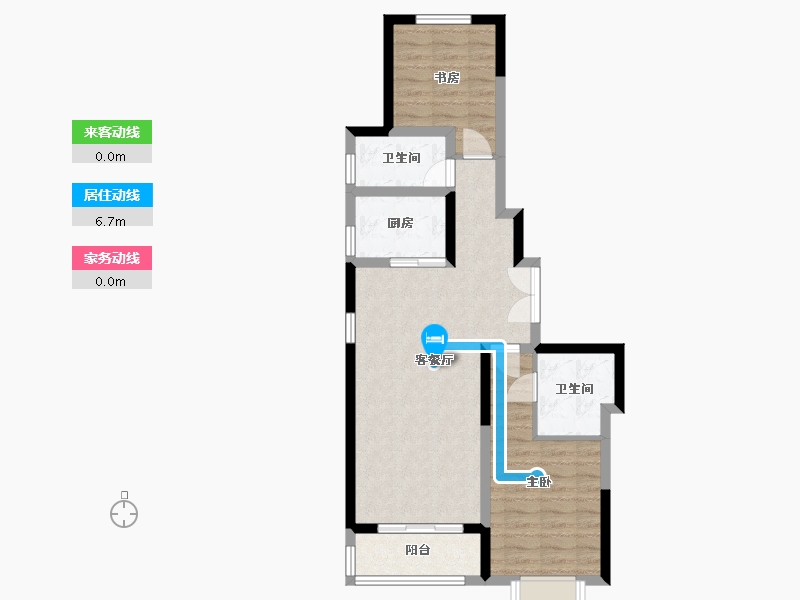 河北省-唐山市-新华联国花园-82.40-户型库-动静线