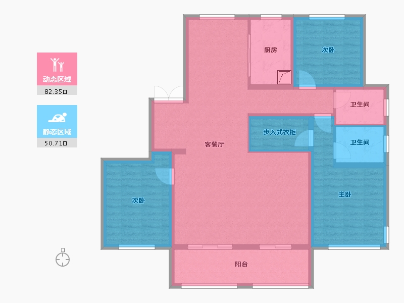 山东省-济南市-天风云墅-127.50-户型库-动静分区