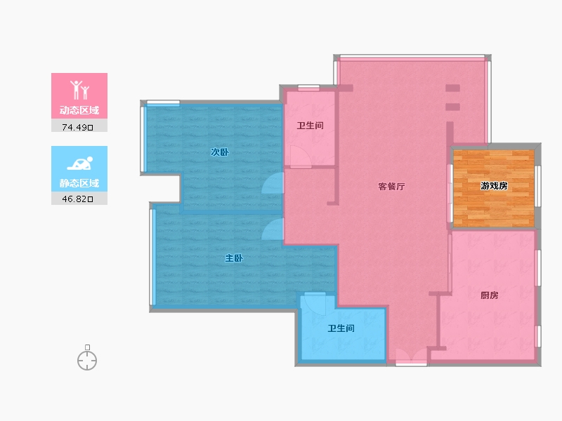 浙江省-宁波市-双和家苑-125.00-户型库-动静分区