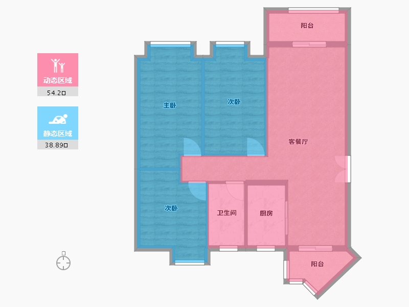 四川省-成都市-上锦苑-87.00-户型库-动静分区