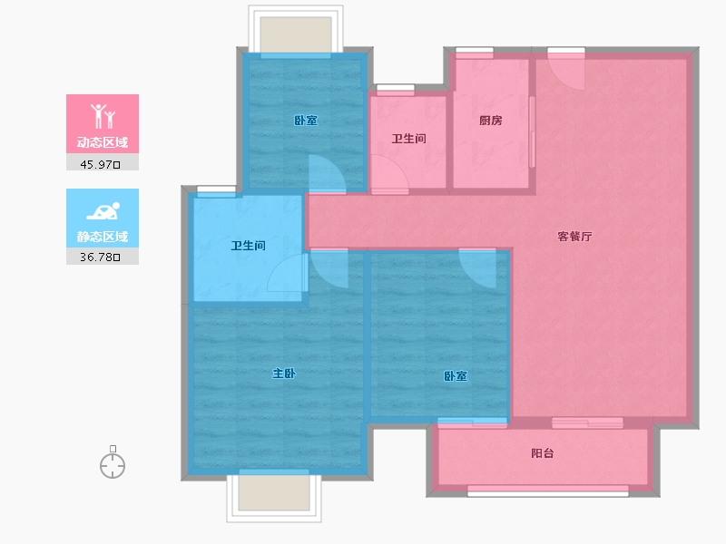 福建省-福州市-建发·书香里-75.00-户型库-动静分区