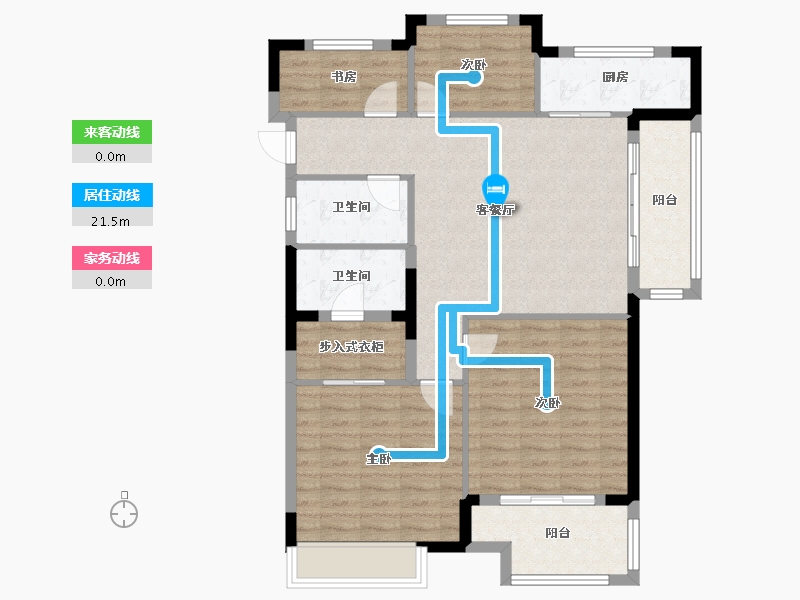 浙江省-金华市-横店桂语江南小区-100.00-户型库-动静线