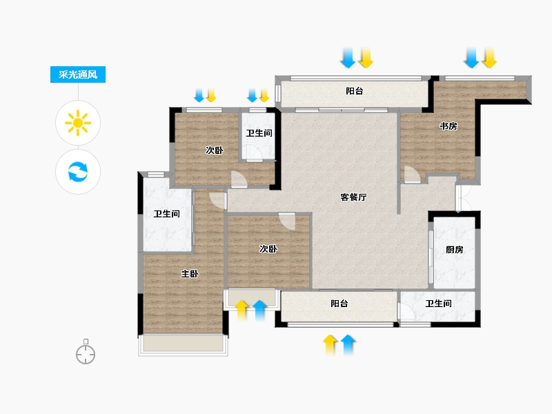 贵州省-黔西南布依族苗族自治州-杏林春晓-176.00-户型库-采光通风