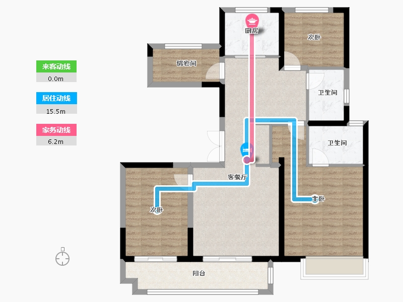 河南省-安阳市-建业桂园东府-102.00-户型库-动静线