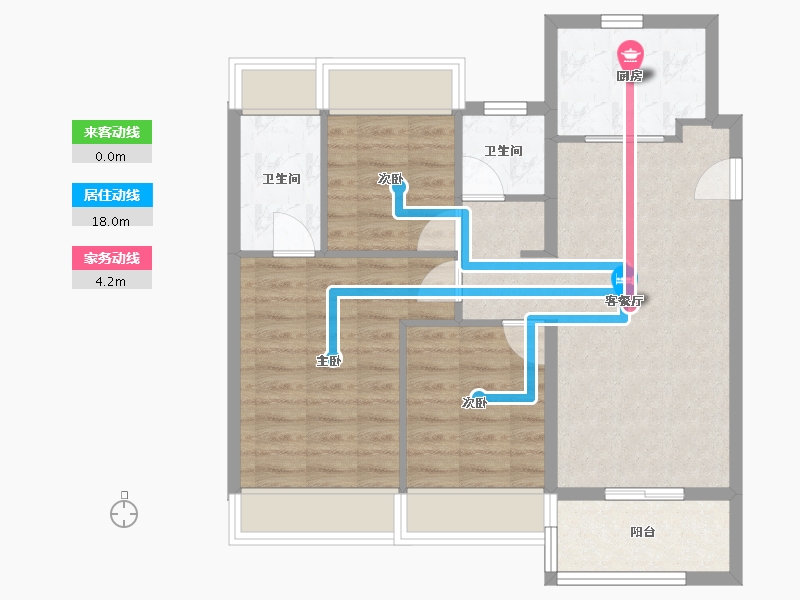 上海-上海市-建发熙和府-76.89-户型库-动静线