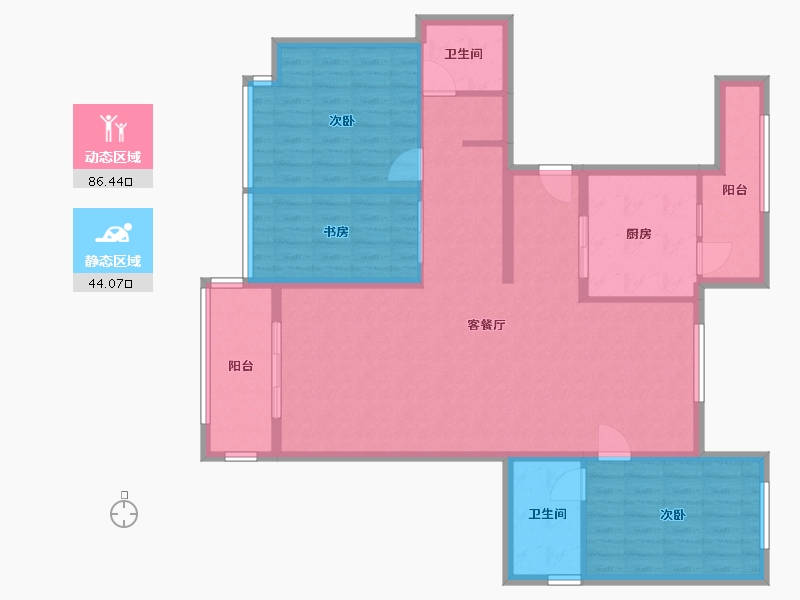 四川省-达州市-蓝光芙蓉风华-118.00-户型库-动静分区