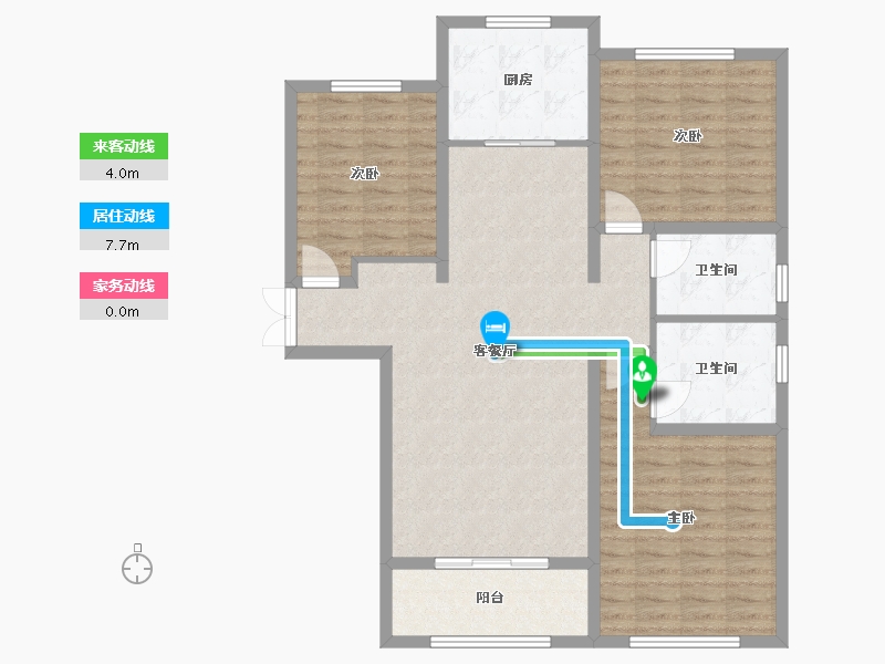 山东省-枣庄市-祥云·奥体华府-104.82-户型库-动静线