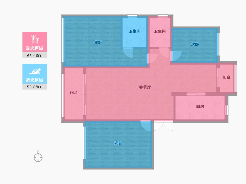 上海-上海市-博雅苑-110.00-户型库-动静分区