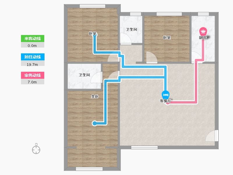 陕西省-咸阳市-沣太花园-100.00-户型库-动静线