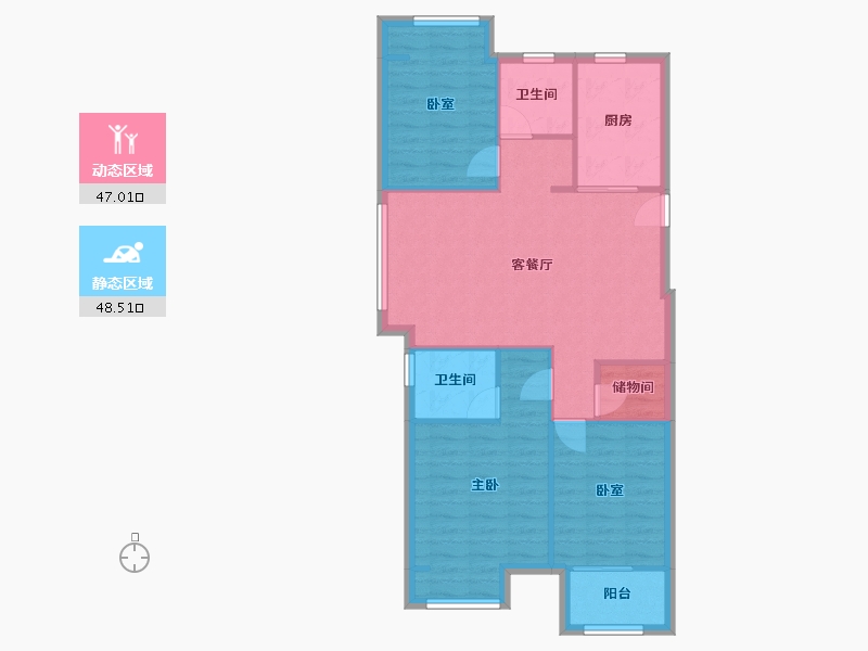 江苏省-苏州市-望熙雅苑-104.00-户型库-动静分区