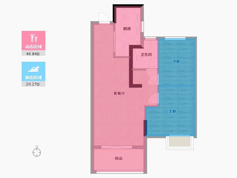 福建省-福州市-金地·五四领峰-52.00-户型库-动静分区