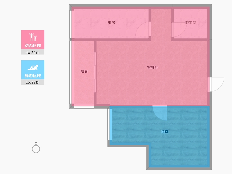 重庆-重庆市-都市美居-58.00-户型库-动静分区