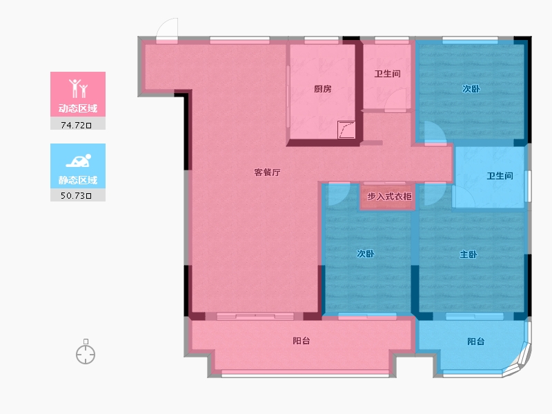 安徽省-阜阳市-首居·聚英河畔-112.48-户型库-动静分区