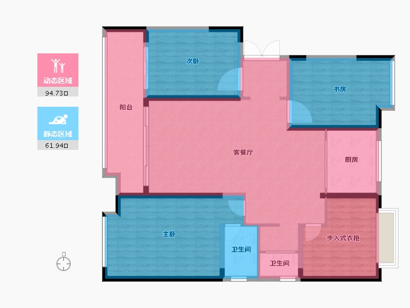 湖南省-益阳市-铂悦府-143.00-户型库-动静分区