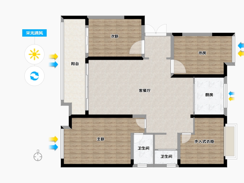 湖南省-益阳市-铂悦府-143.00-户型库-采光通风