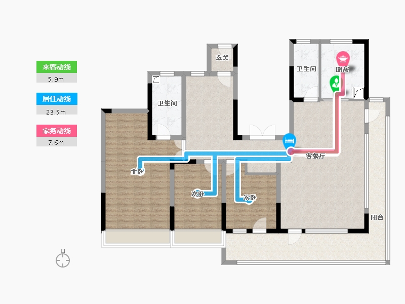 山东省-济南市-绿地·御山台-160.00-户型库-动静线