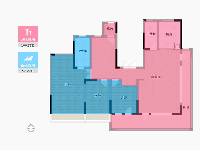 山东省-济南市-绿地·御山台-160.00-户型库-动静分区