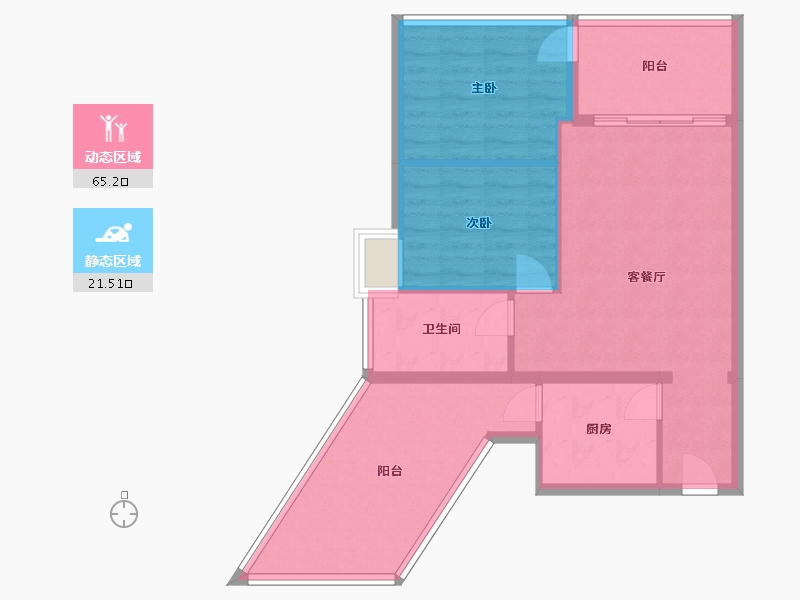 福建省-厦门市-金山小区-72.00-户型库-动静分区