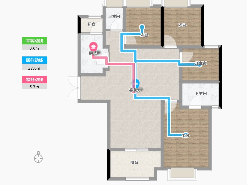 湖北省-宜昌市-宜昌中心紫宸府-117.60-户型库-动静线