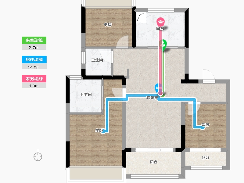 上海-上海市-中国铁建花语天境-76.80-户型库-动静线