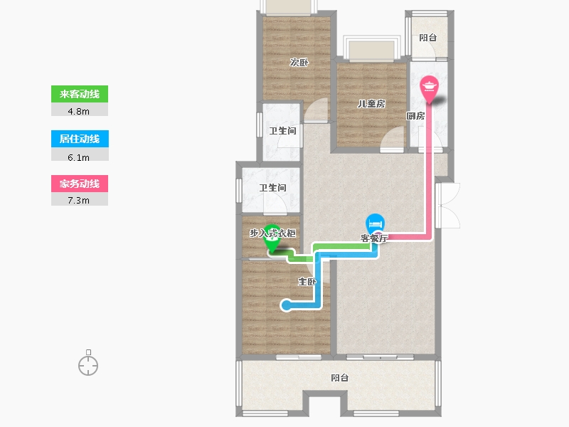 湖北省-宜昌市-宜昌中心紫宸府-109.60-户型库-动静线