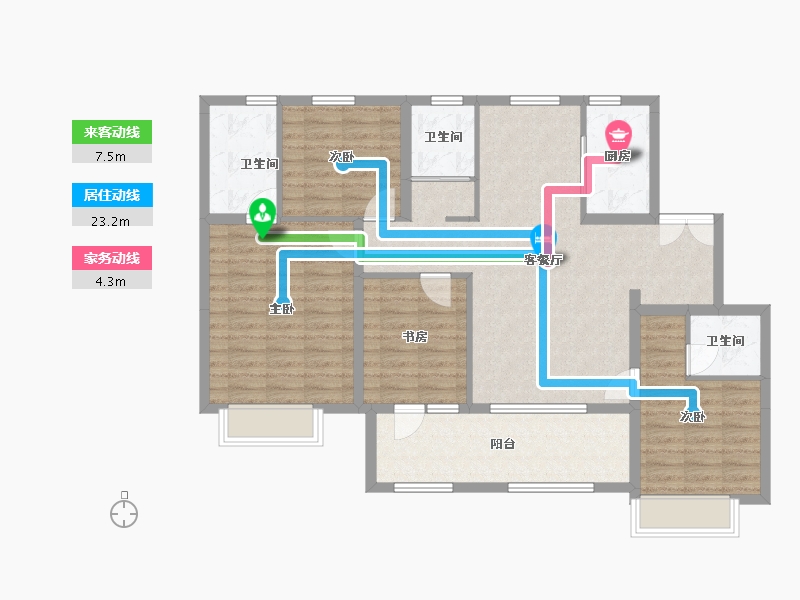 河北省-保定市-中冶未来城-107.95-户型库-动静线