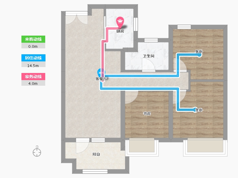 河北省-保定市-中冶未来城-63.95-户型库-动静线