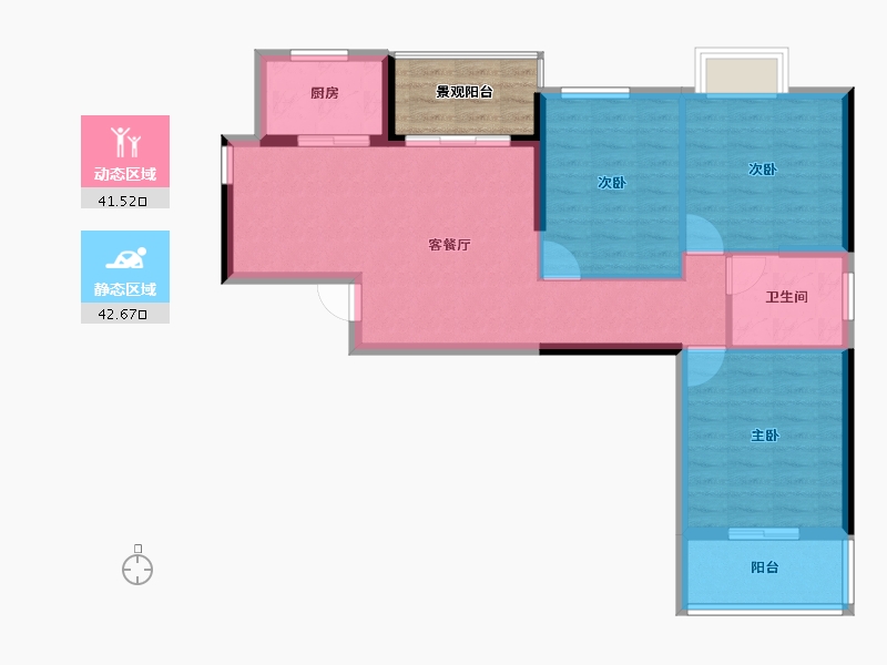 湖北省-十堰市-润扬华府-80.83-户型库-动静分区