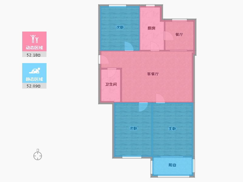 天津-天津市-金凤里-95.97-户型库-动静分区