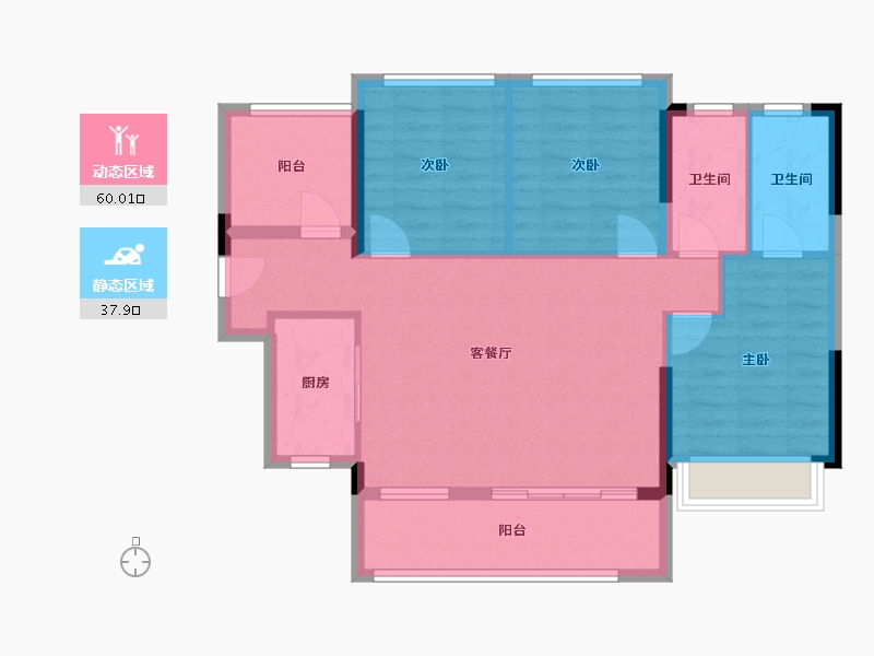 广东省-惠州市-湾上一品-88.04-户型库-动静分区