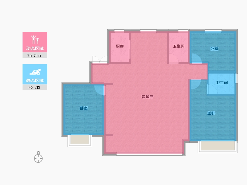 河北省-保定市-嘉禾·复兴公馆-105.75-户型库-动静分区